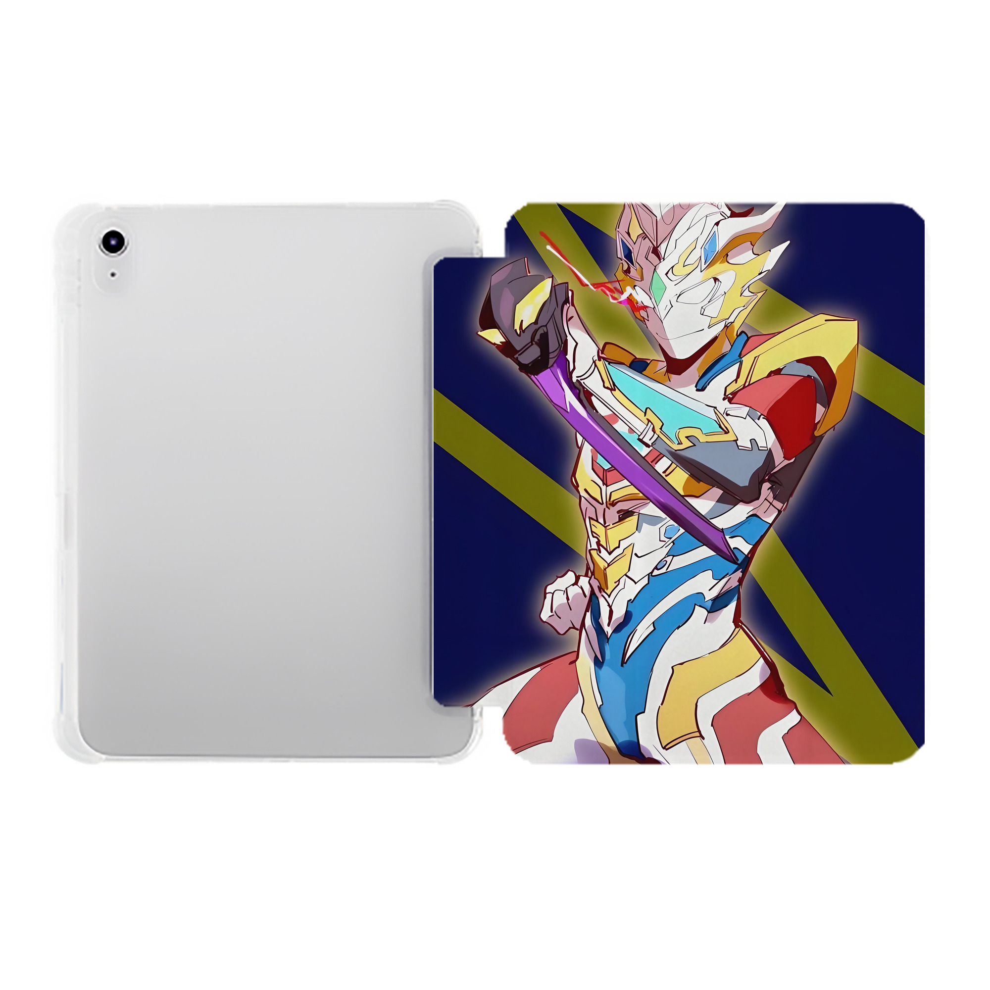 （画像用） ウルトラマン Ultraman IPad ケース ペン収納付き 三つ折りスタンド PUレザー×シリコン 対応機種9.5/10.5/10.9インチ